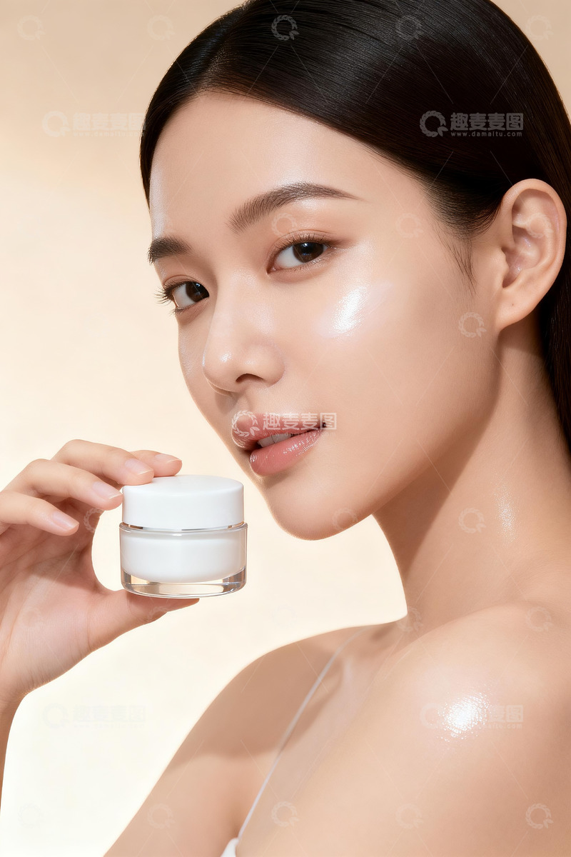 高清大图下载【趣麦麦图】高级感美妆护肤广告模特1