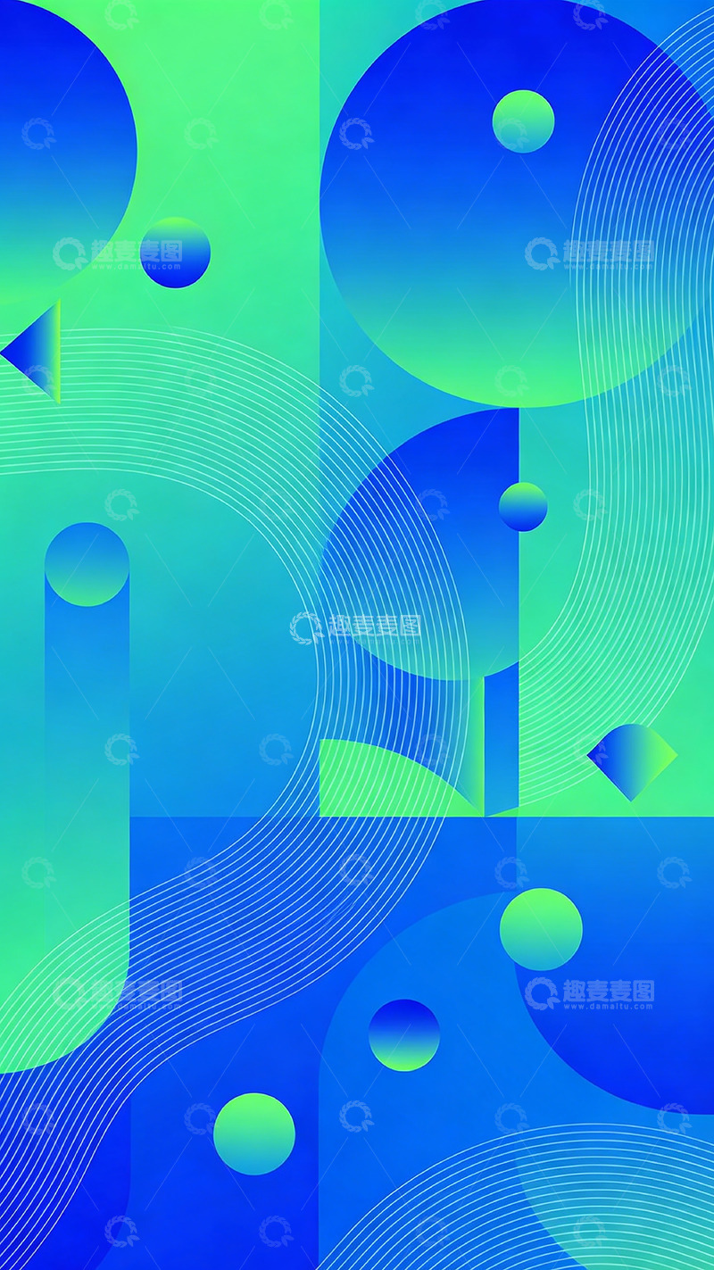 高清大图下载【趣麦麦图】抽象几何图案设计素材