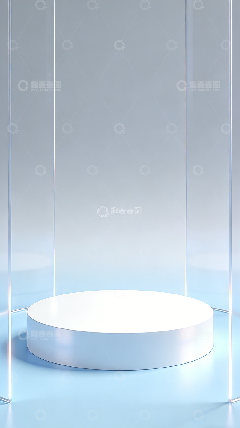 高清大图下载【趣麦麦图】极简风格展示台设计素材