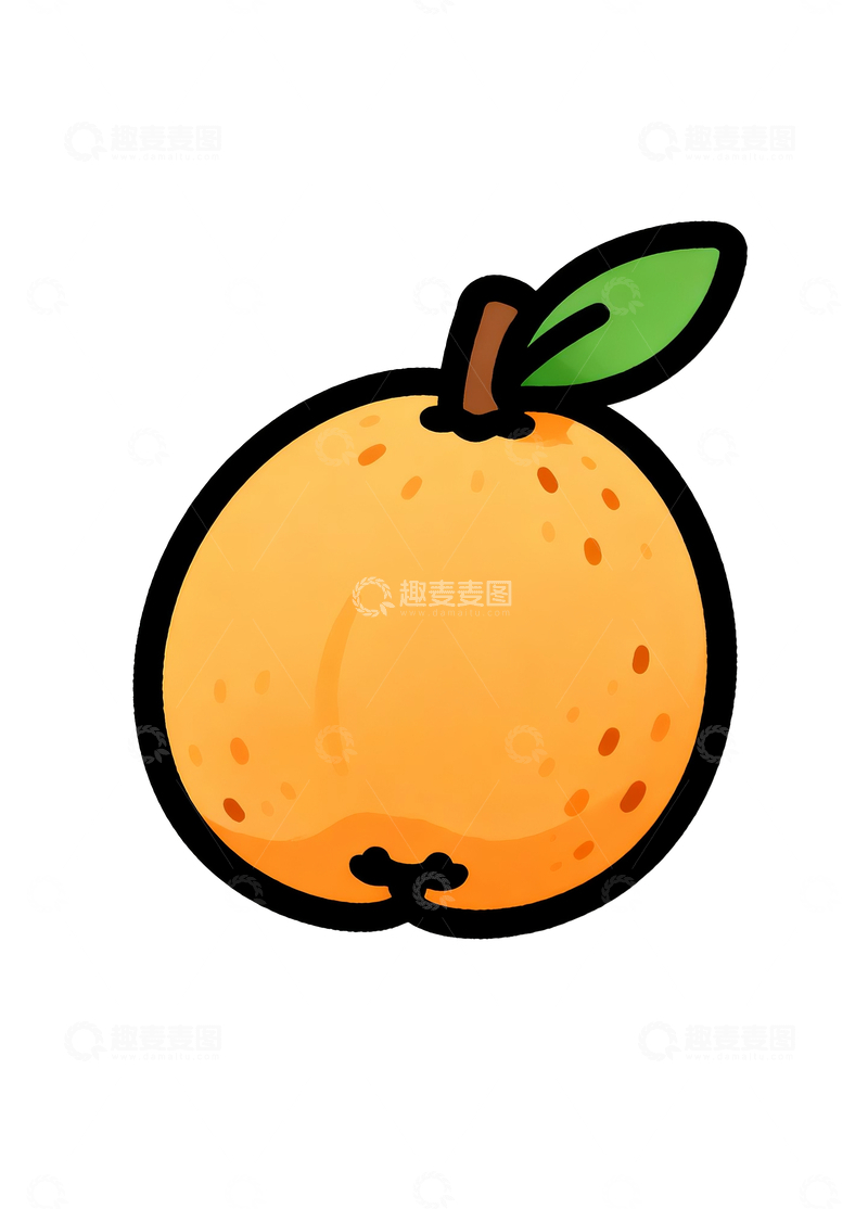 源文件下载【趣麦麦图】简笔画枇杷2