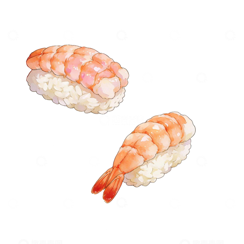 源文件下载【趣麦麦图】甜虾握寿司2