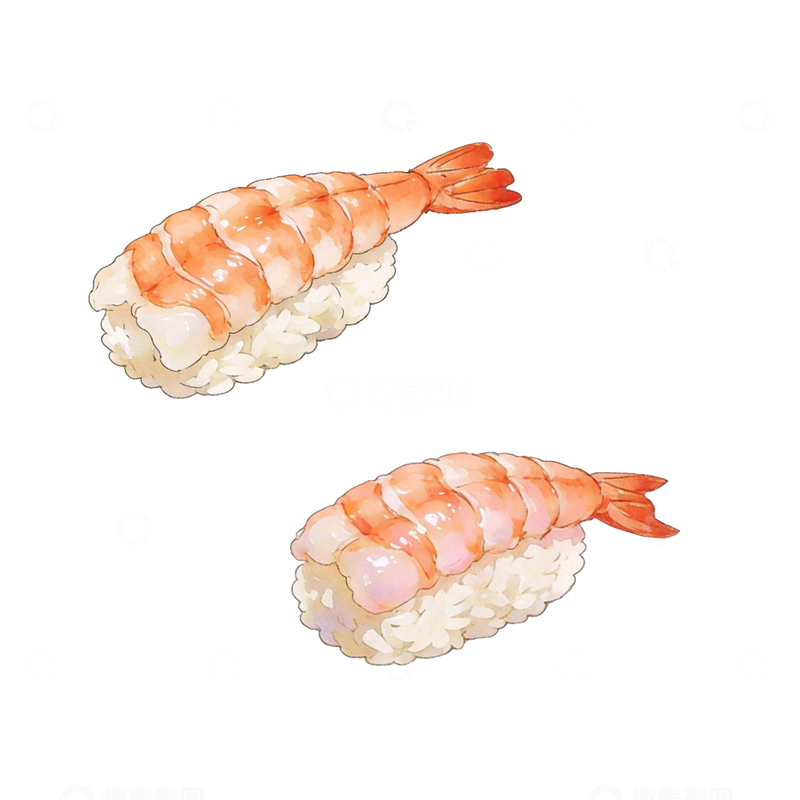 源文件下载【趣麦麦图】甜虾握寿司3