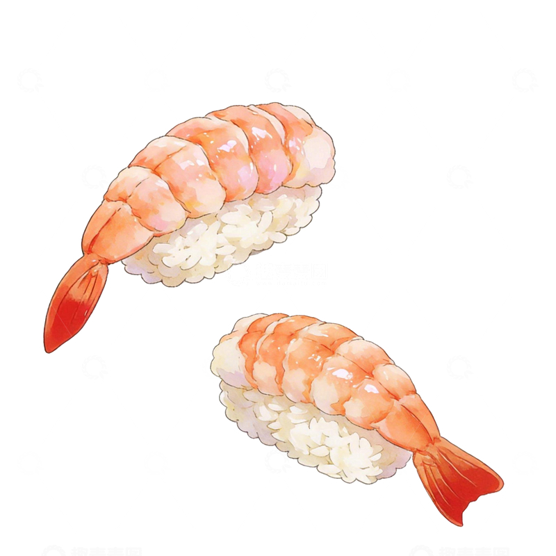 源文件下载【趣麦麦图】甜虾握寿司1
