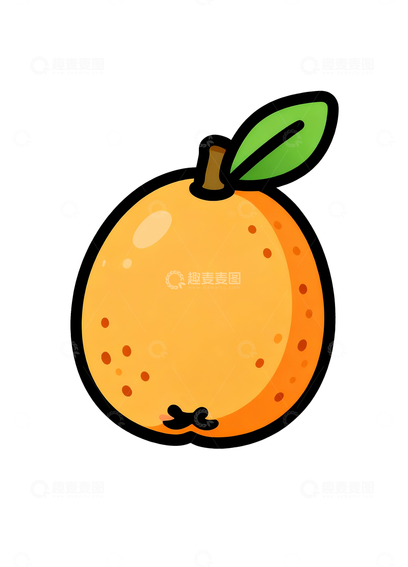 源文件下载【趣麦麦图】简笔画枇杷1