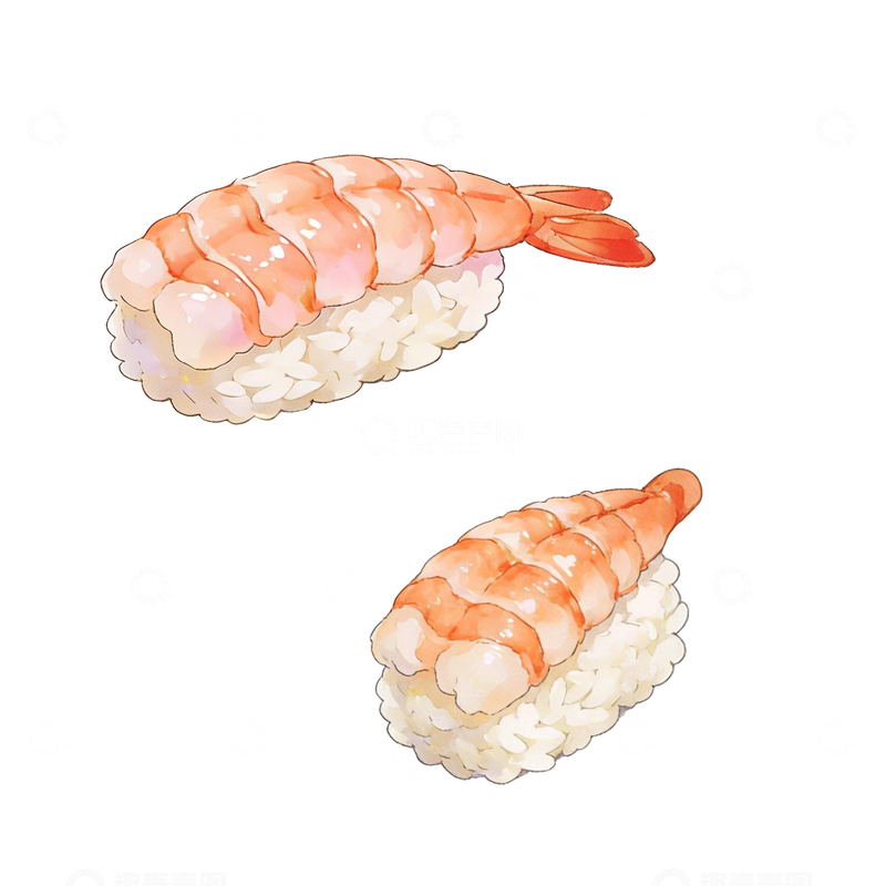 源文件下载【趣麦麦图】甜虾握寿司4