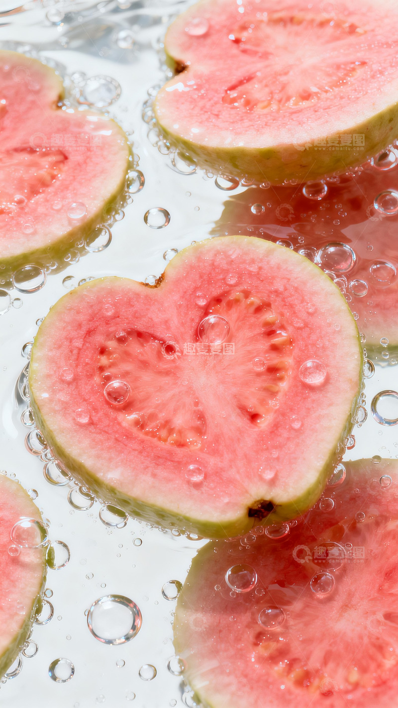 高清大图下载【趣麦麦图】水中的红心芭乐3