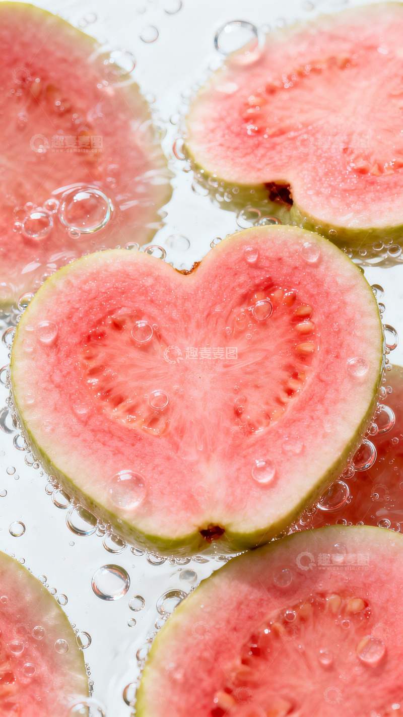高清大图下载【趣麦麦图】水中的红心芭乐1