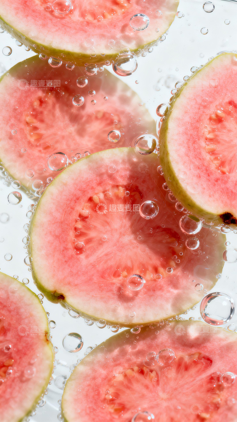 高清大图下载【趣麦麦图】水中的红心芭乐2