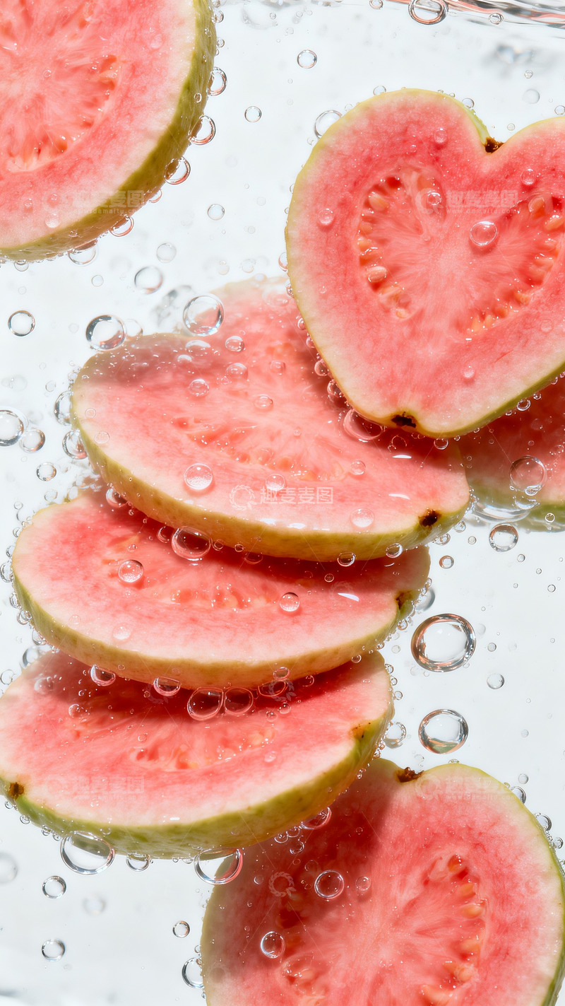 高清大图下载【趣麦麦图】水中的红心芭乐4