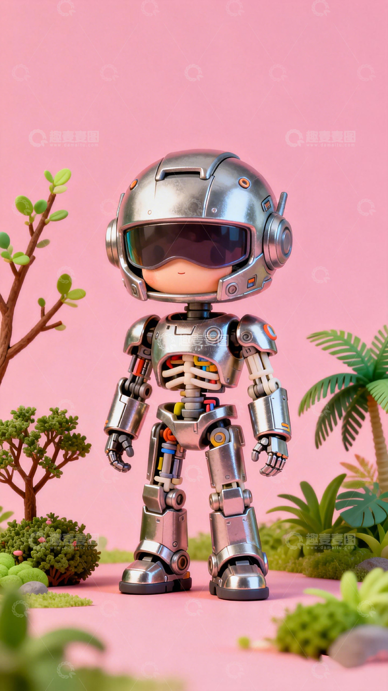 高清大图下载【趣麦麦图】科技风机器人玩偶摄影