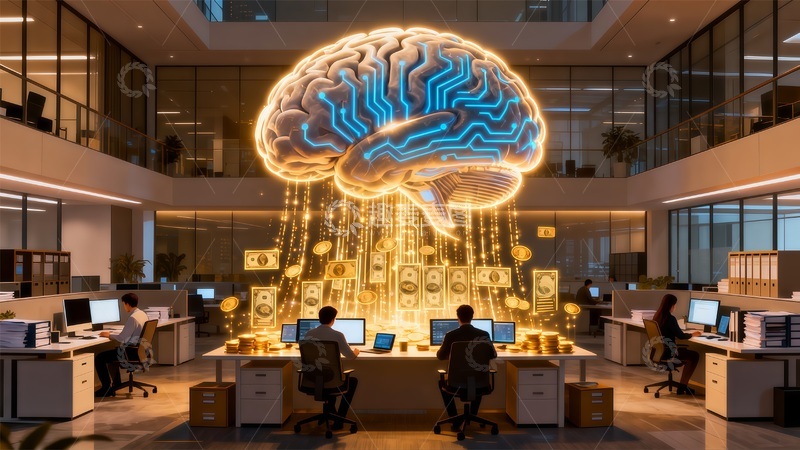 高清大图下载【趣麦麦图】科技大脑办公室设计