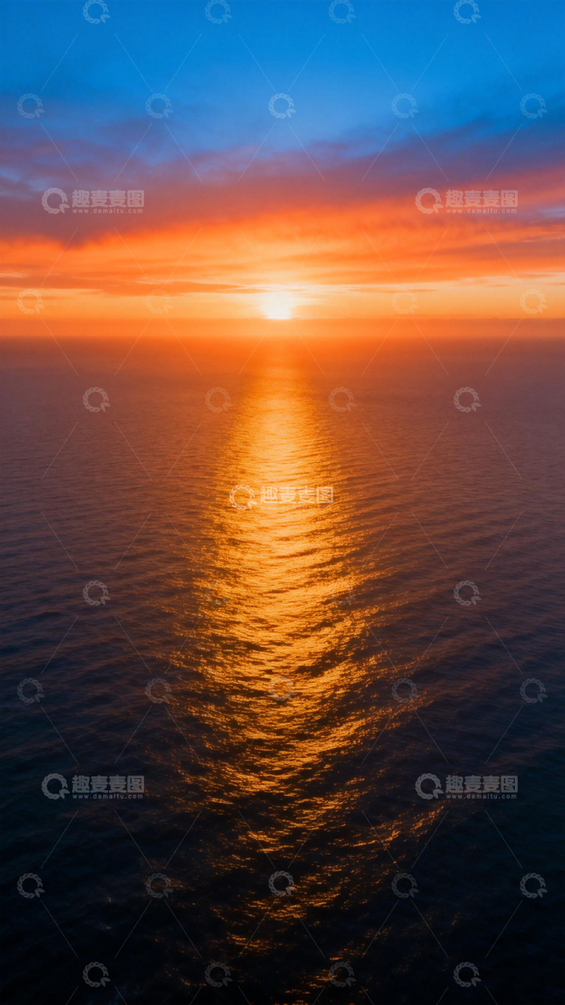 高清大图下载【趣麦麦图】海洋日落美景摄影图片