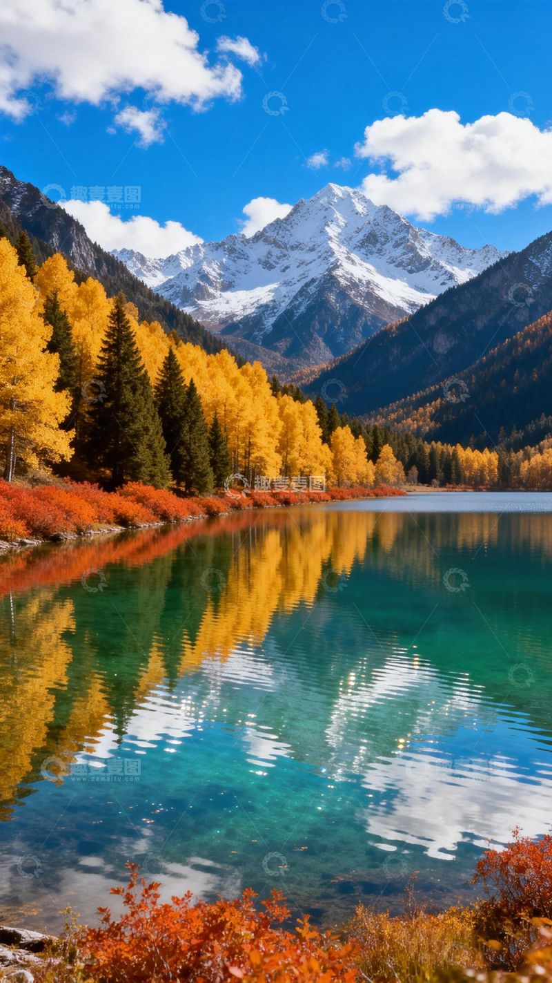 高清大图下载【趣麦麦图】秋景山水倒影风光摄影