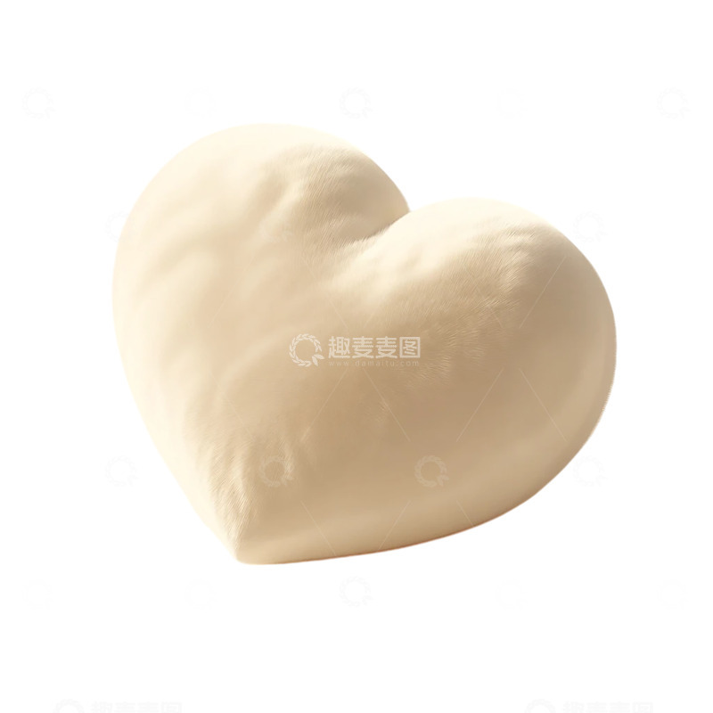 高清大图下载【趣麦麦图】纯白心形云朵的梦幻飘浮