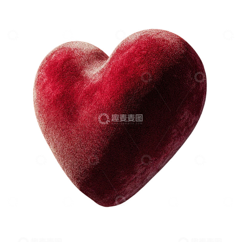 高清大图下载【趣麦麦图】静谧心灵的深红心形雕塑