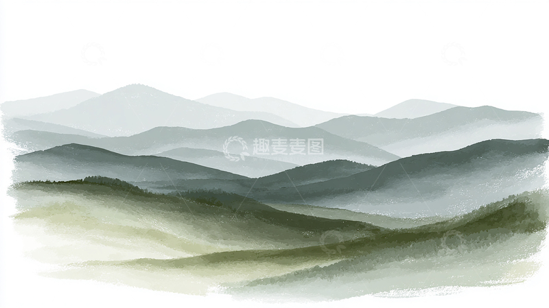 高清大图下载【趣麦麦图】起伏山峦如梦似幻