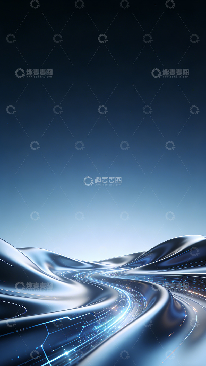 高清大图下载【趣麦麦图】未来科技感流体图形设计