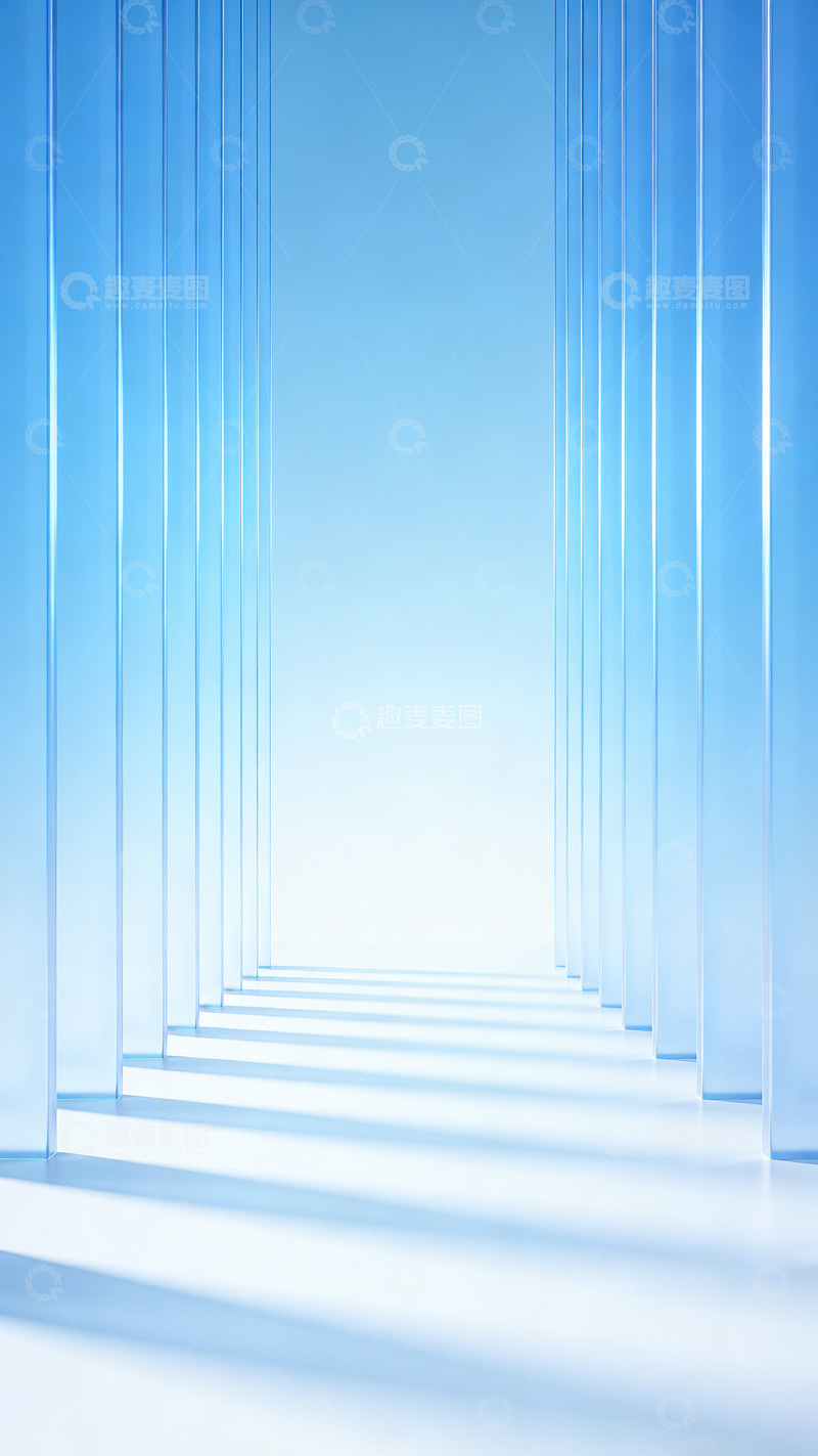 高清大图下载【趣麦麦图】玻璃长廊未来感空间设计