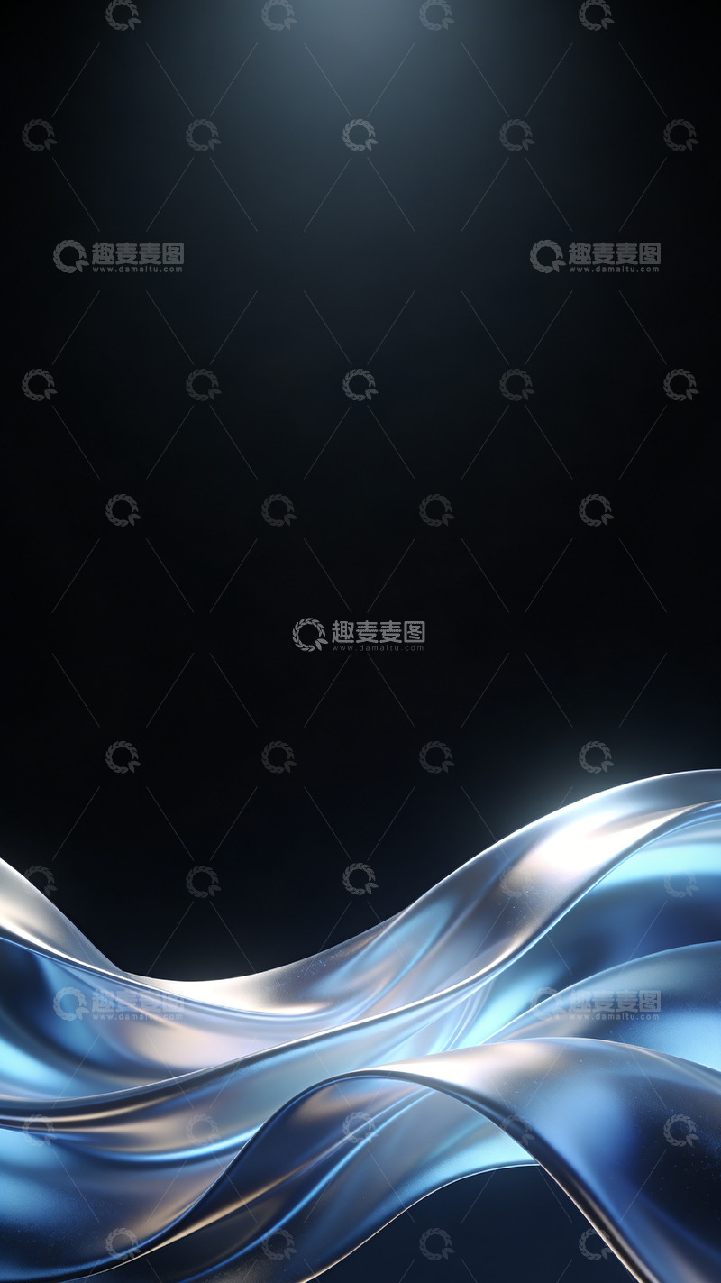高清大图下载【趣麦麦图】金属波纹抽象艺术壁纸