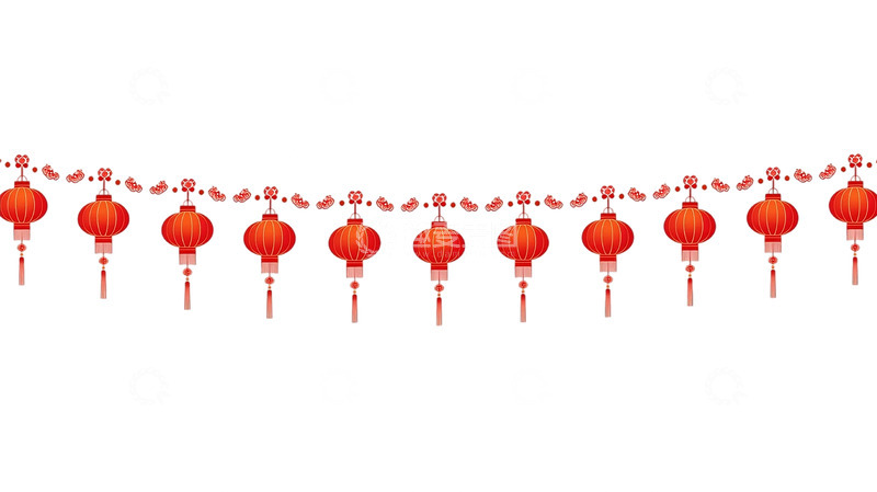 高清大图下载【趣麦麦图】灯笼流苏缤纷华彩点缀