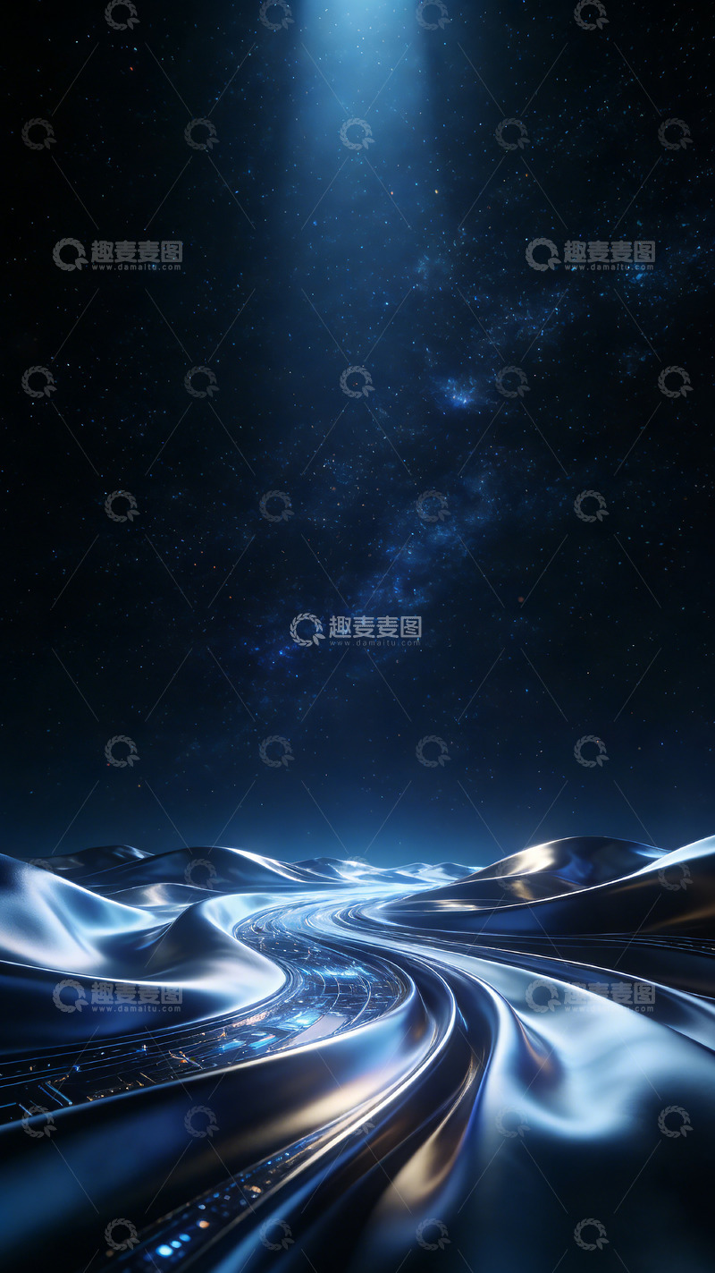 高清大图下载【趣麦麦图】未来科幻星空场景