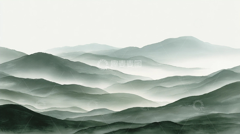 高清大图下载【趣麦麦图】-起伏山峦的梦境序曲