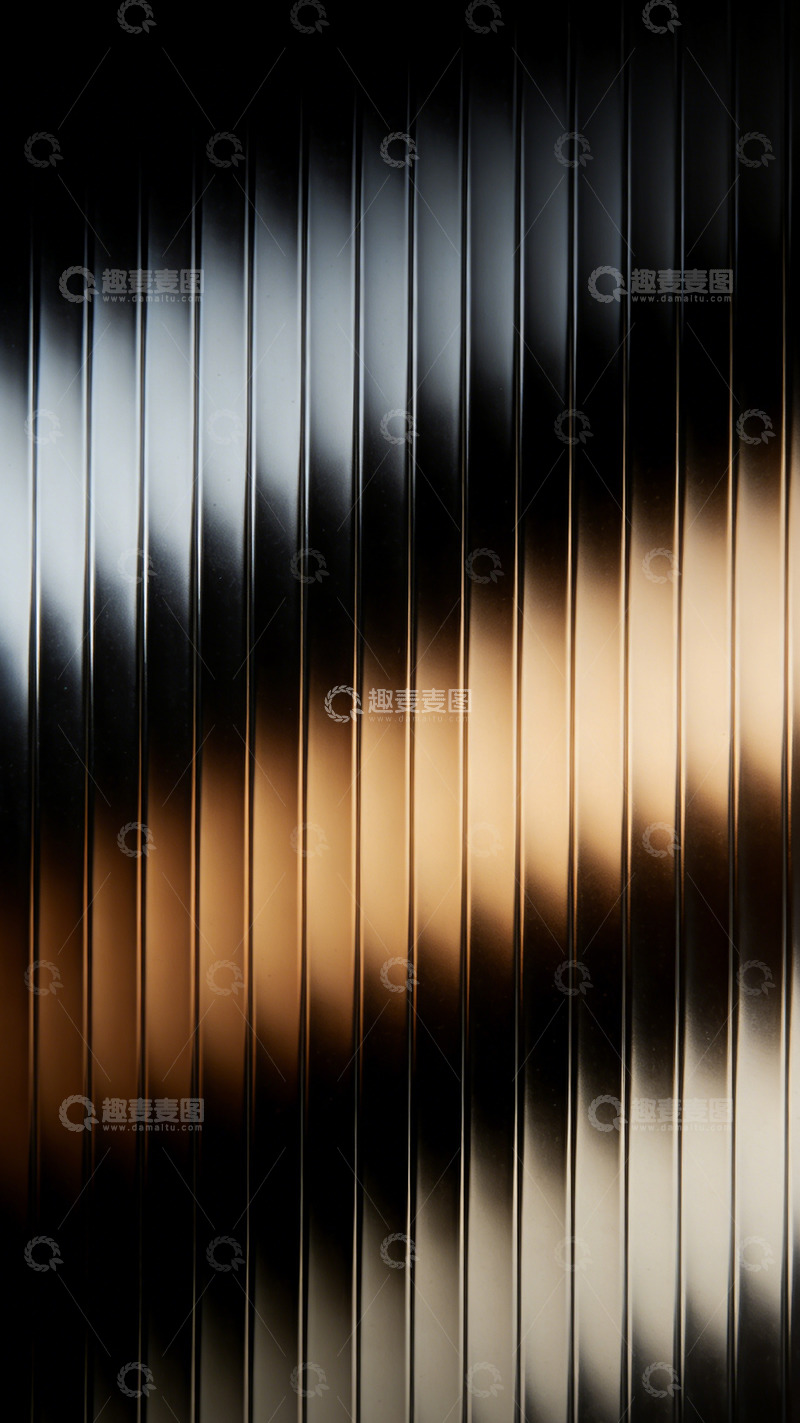 高清大图下载【趣麦麦图】金属条纹光影抽象艺术
