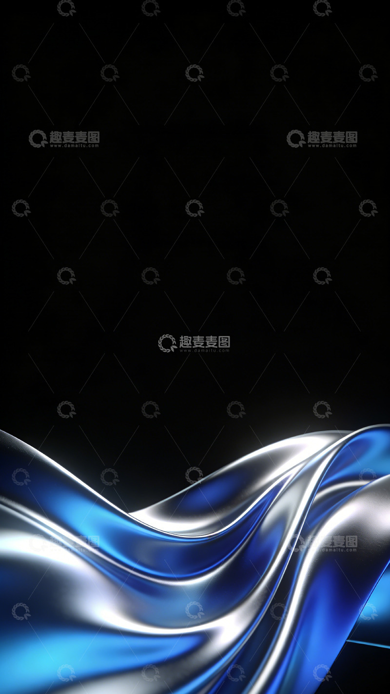 高清大图下载【趣麦麦图】金属波纹科技背景设计图