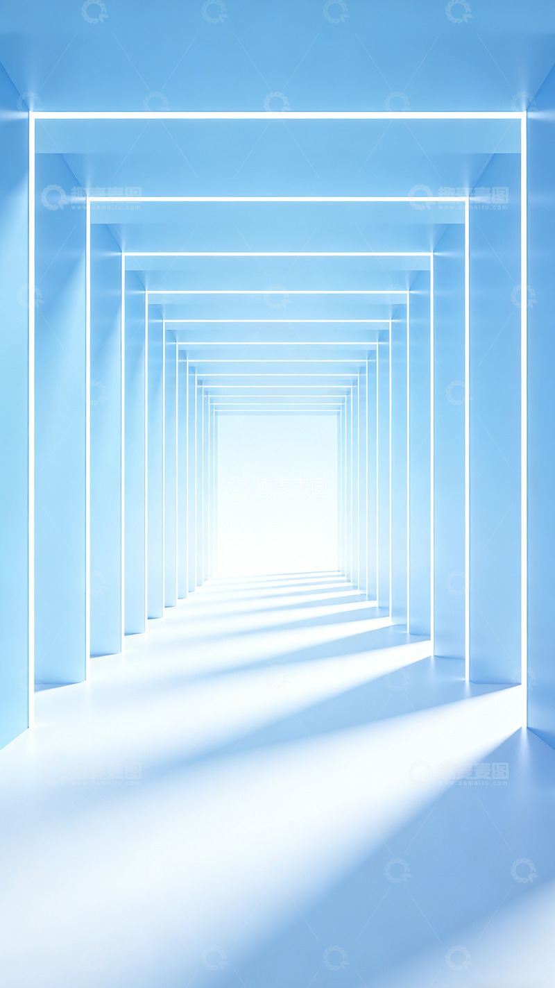 高清大图下载【趣麦麦图】未来感隧道空间设计