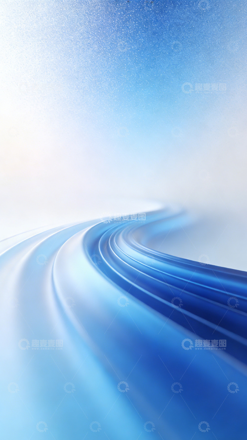 高清大图下载【趣麦麦图】蓝调流动抽象艺术图片