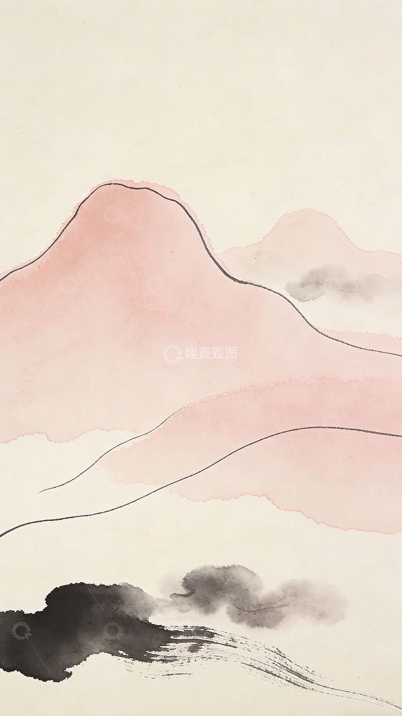 高清大图下载【趣麦麦图】水墨山水写意国画