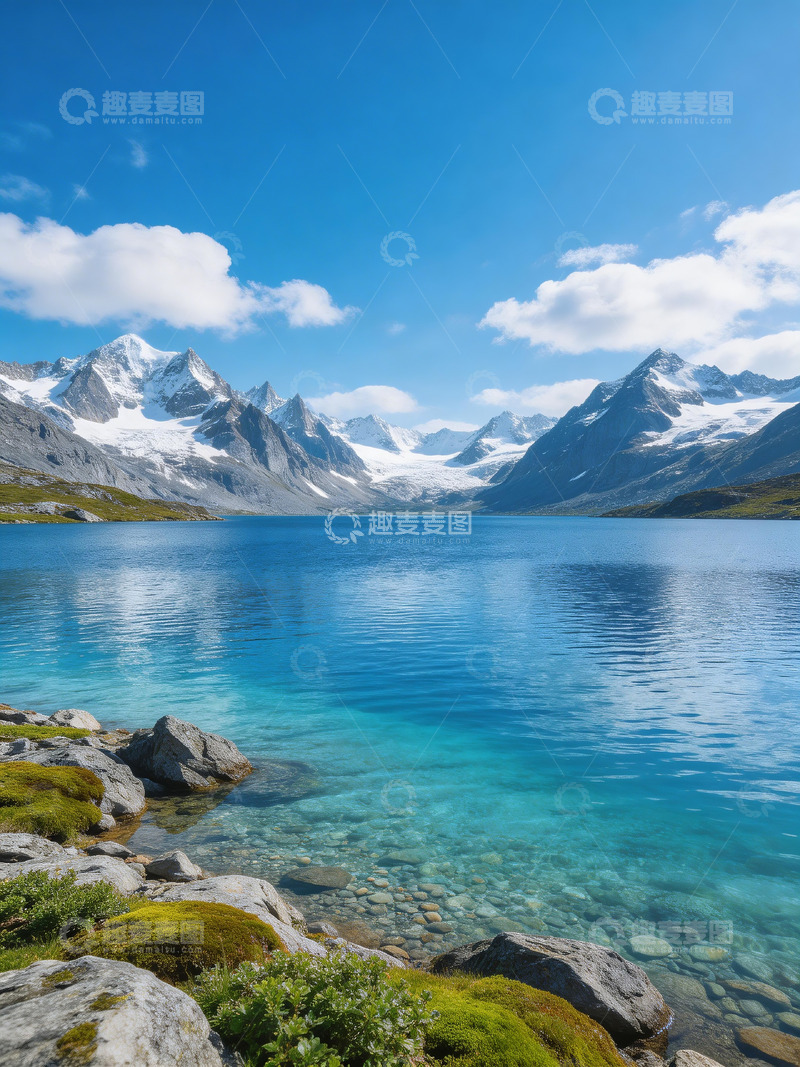 高清大图下载【趣麦麦图】雪山湖泊风景摄影