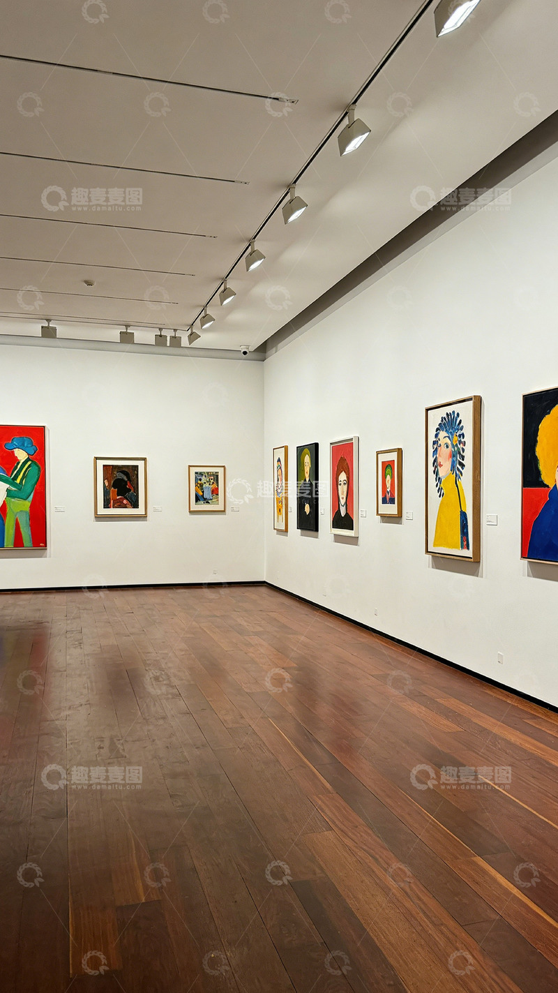 高清大图下载【趣麦麦图】现代艺术画展展厅
