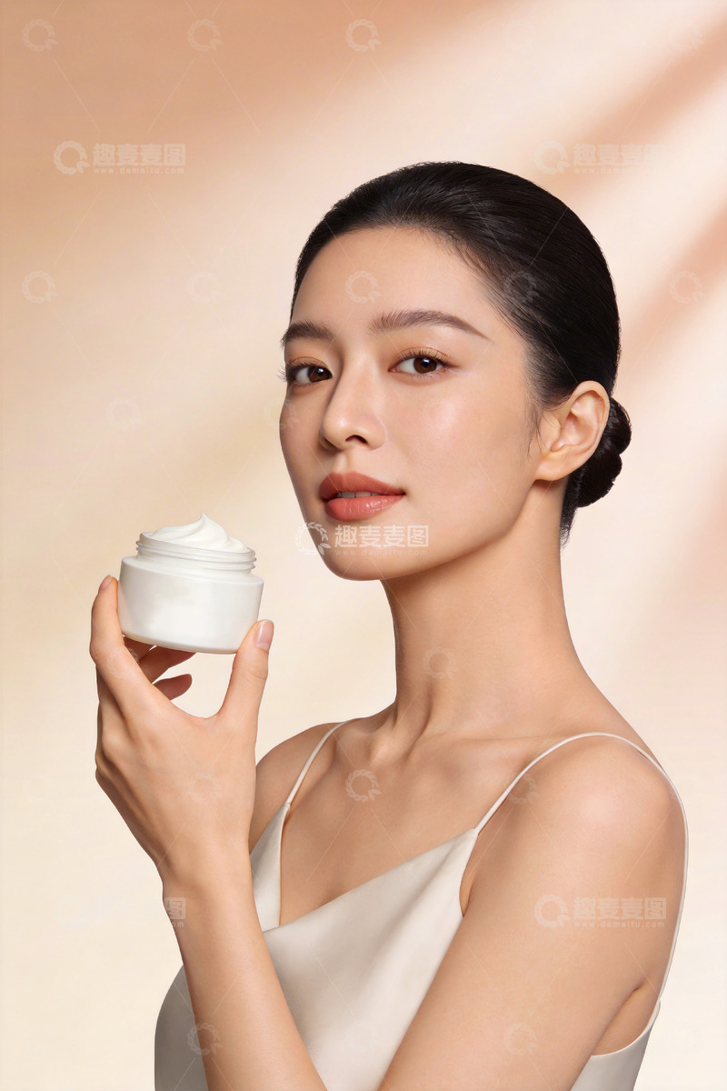 高清大图下载【趣麦麦图】高级感美妆护肤广告模特5