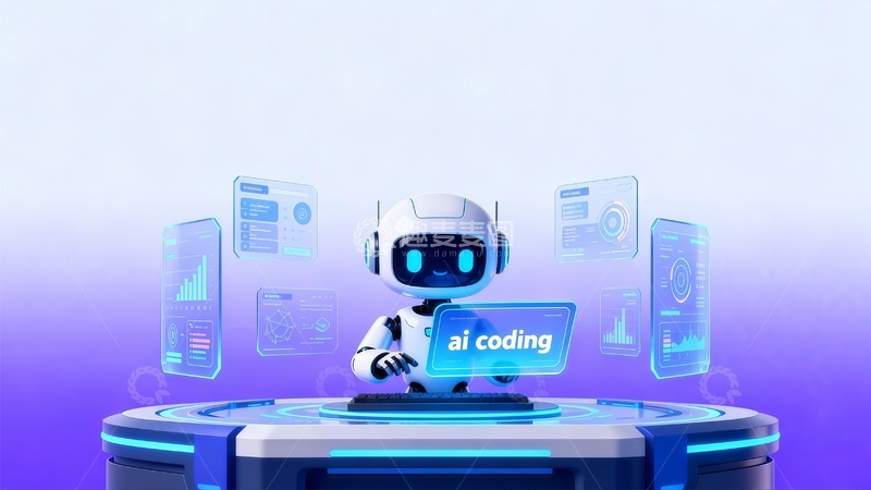 高清大图下载【趣麦麦图】AI编程机器人科技图