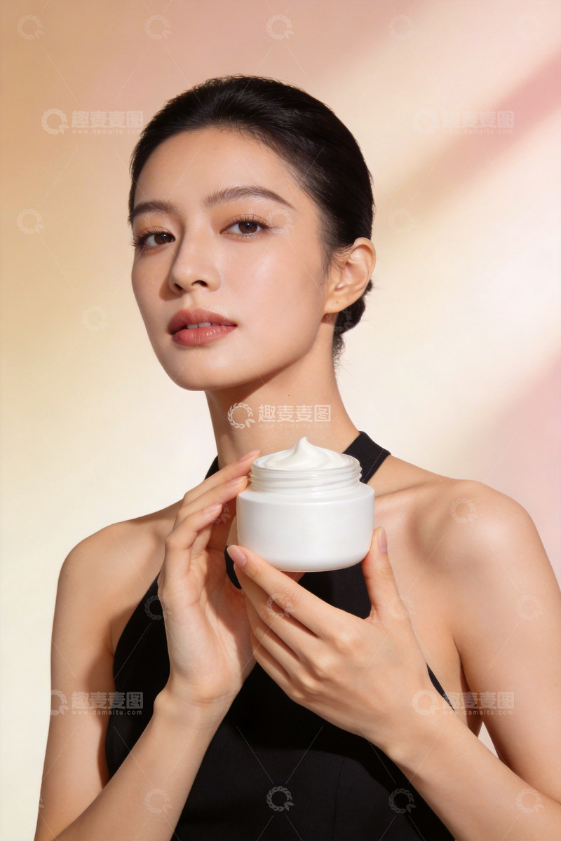 高清大图下载【趣麦麦图】高级感美妆护肤广告模特8