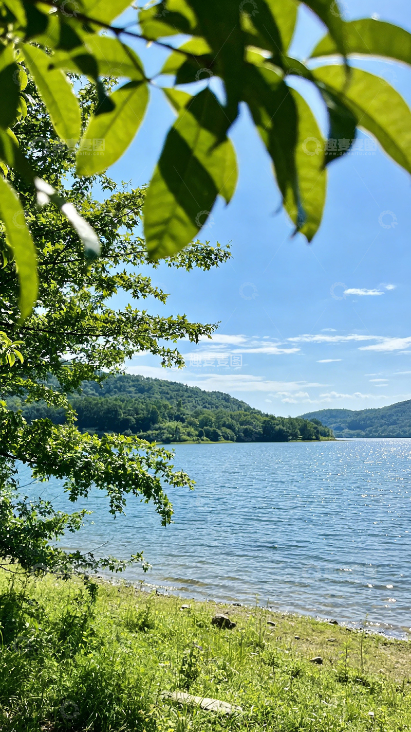 高清大图下载【趣麦麦图】湖光山色绿意盎然