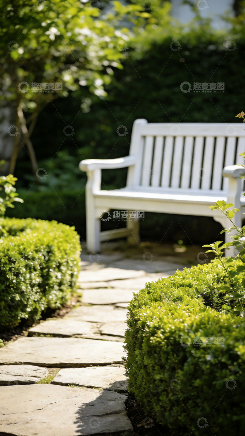 高清大图下载【趣麦麦图】花园休闲椅景观设计