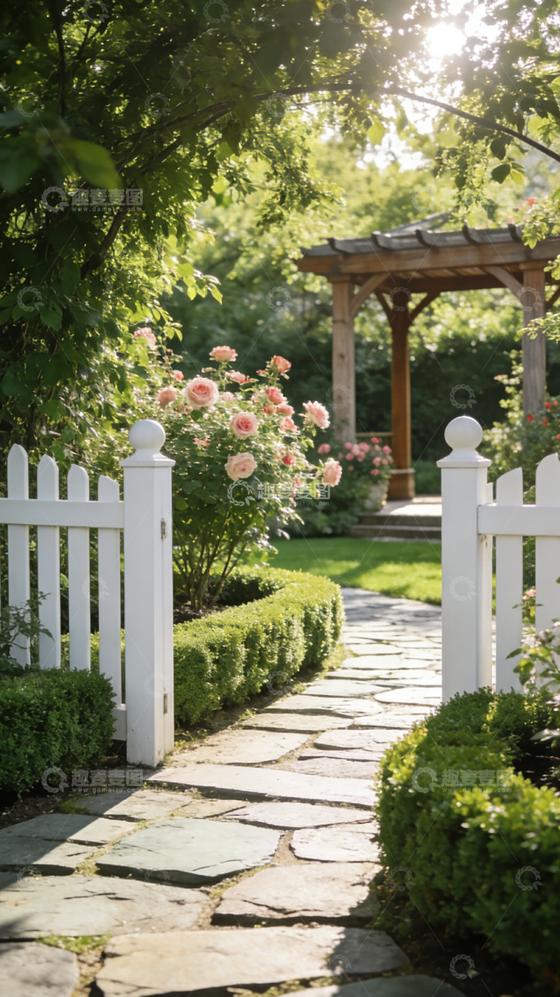 高清大图下载【趣麦麦图】田园风花园小径景观设计