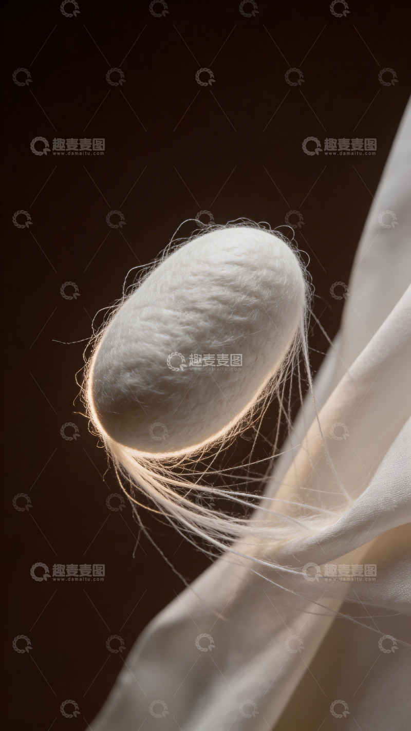 高清大图下载【趣麦麦图】蚕茧特写摄影素材
