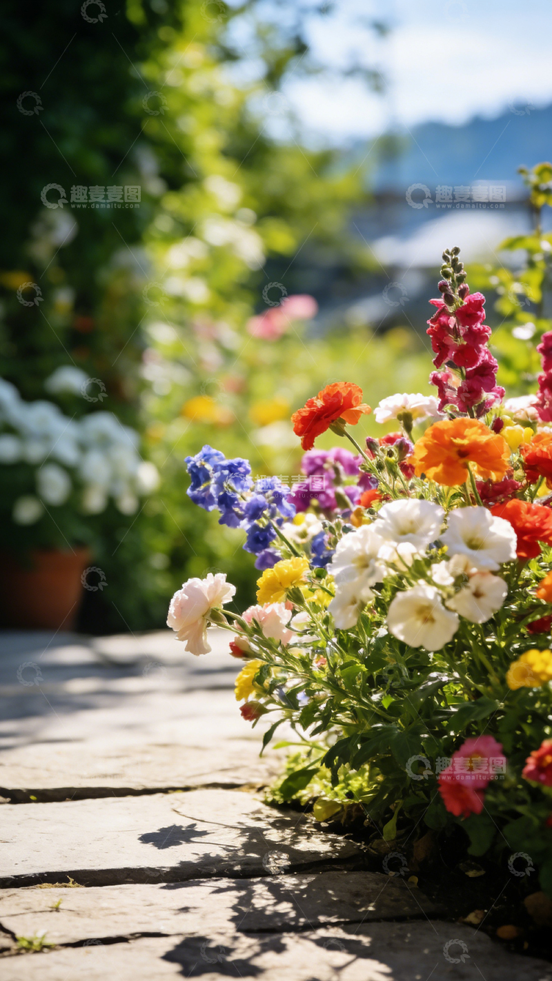 高清大图下载【趣麦麦图】花园美景鲜花盛开