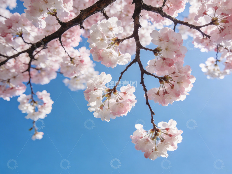 高清大图下载【趣麦麦图】樱花仰拍日系清新2
