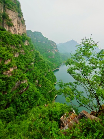 山水,峡谷,湖泊,岩石