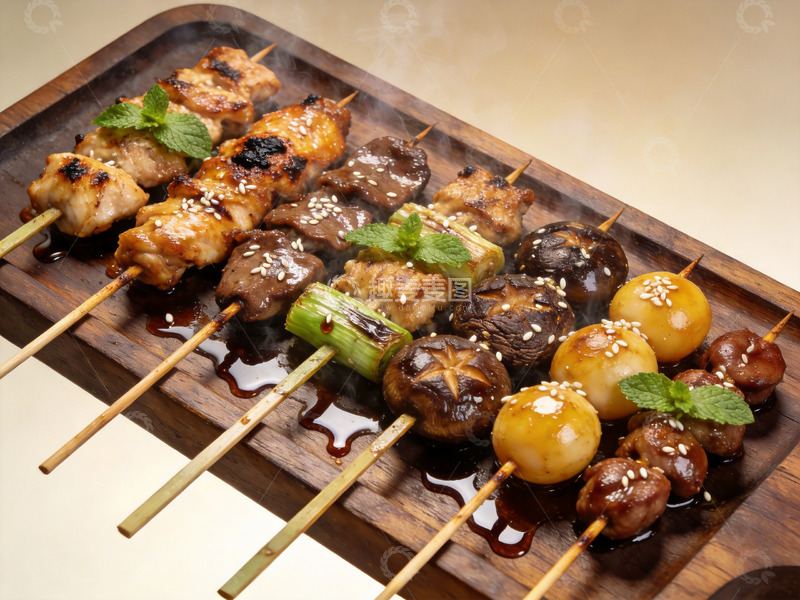 高清大图下载【趣麦麦图】日式烧鸟拼盘2