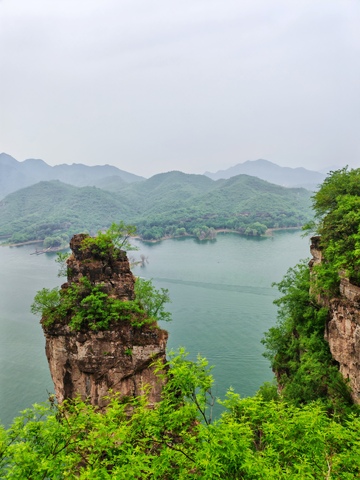 山水,峡谷,湖泊,