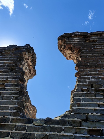 古墙蓝天历史遗迹