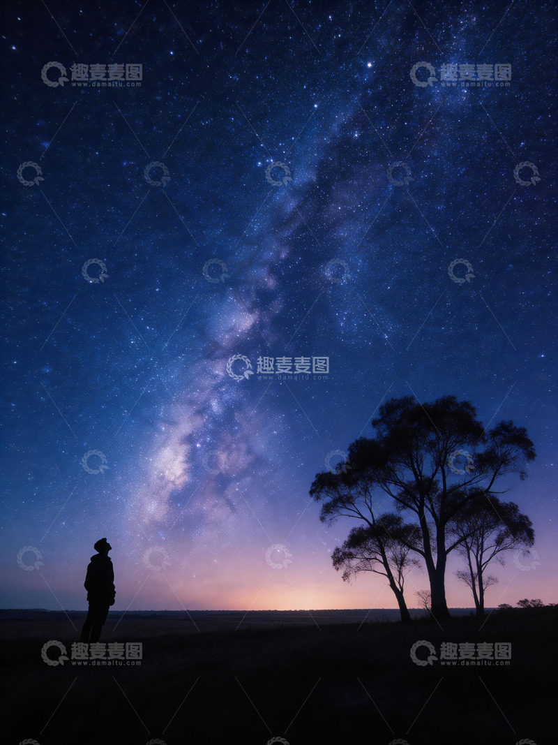 高清大图下载【趣麦麦图】漫天繁星组成的银河