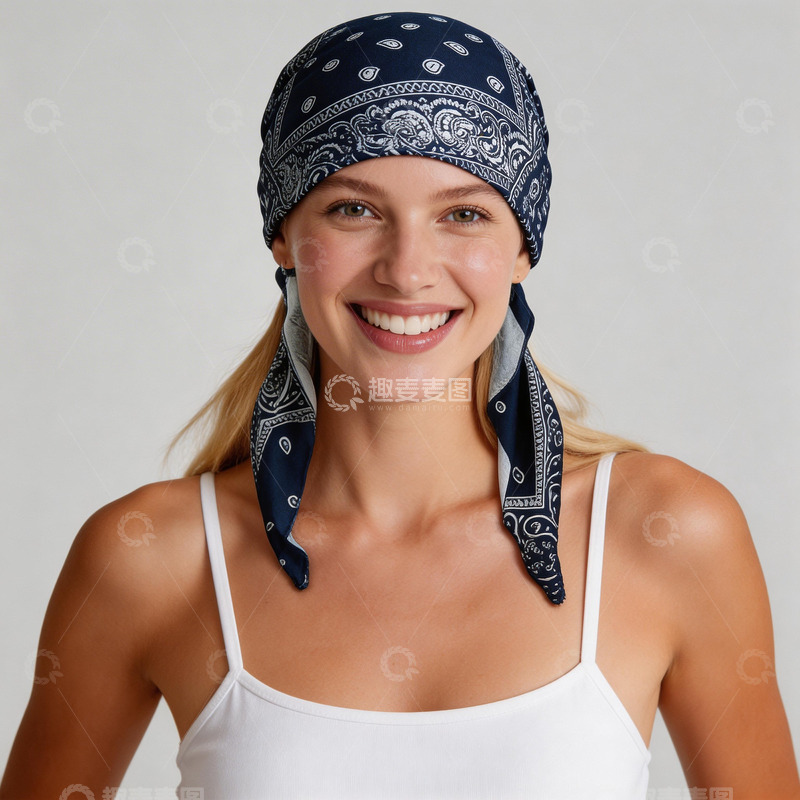 高清大图下载【趣麦麦图】外国女性头巾使用场景03