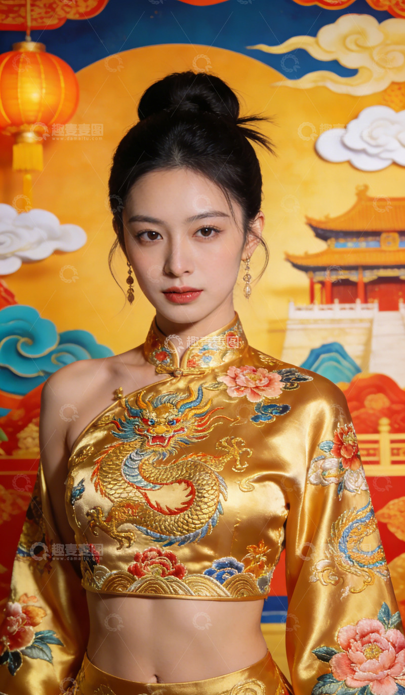 高清大图下载【趣麦麦图】华丽传统服饰美人摄影