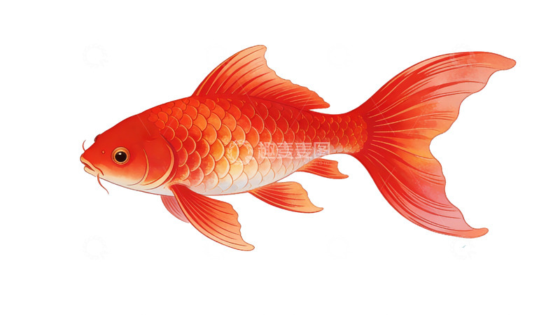 高清大图下载【趣麦麦图】金鱼插画设计素材